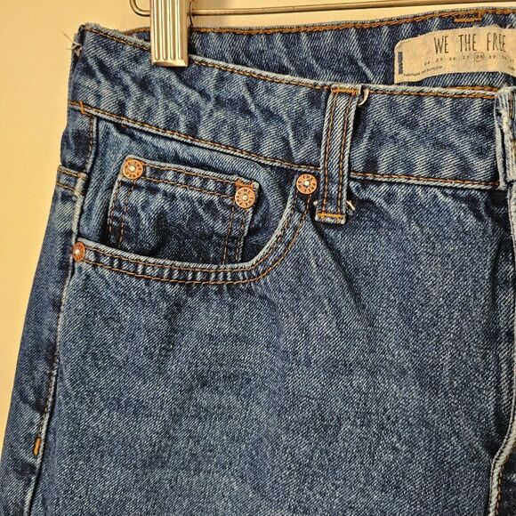 EUC WE THE FREE FREE PEOPLE HI RISE MOM JEAN SIZE 28 - Picture 8 of 15